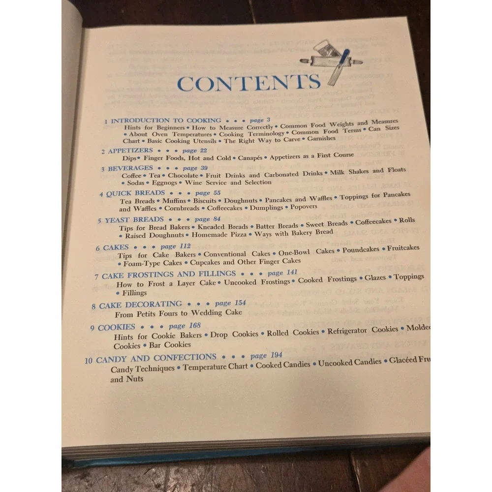 McCall's Cook Book Vintage 1963 Hardcover Blue Retro Recipes 13th Printing